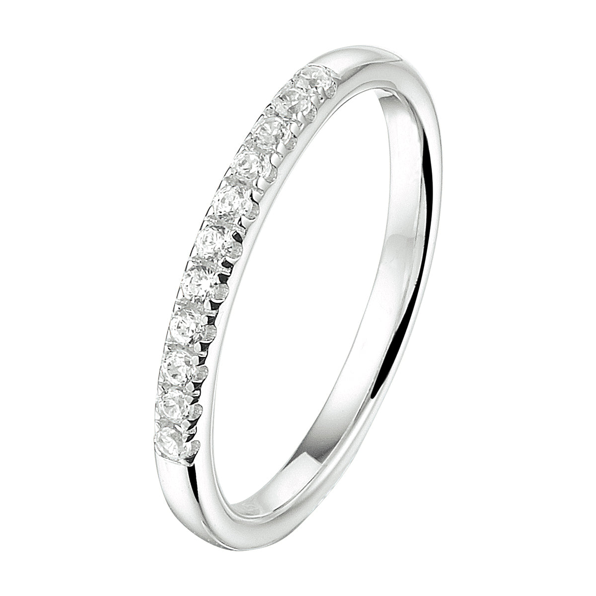 vDam Ring Zirkonia Zilver Gerhodineerd 1333366