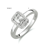 vDam Ring Zirkonia Zilver Gerhodineerd 1333640 Maat 17¼