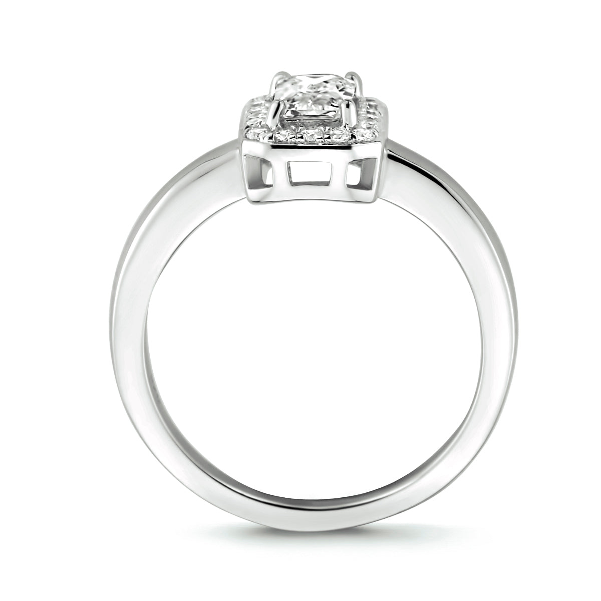 vDam Ring Zirkonia Zilver Gerhodineerd 1333640 Maat 17¼