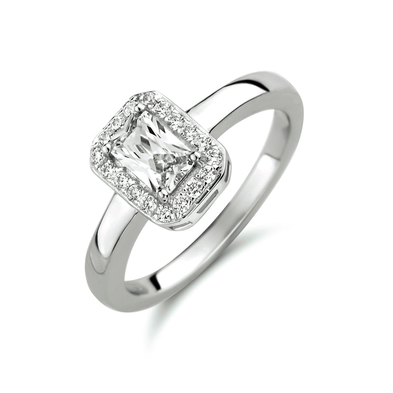 vDam Ring Zirkonia Zilver Gerhodineerd 1333640