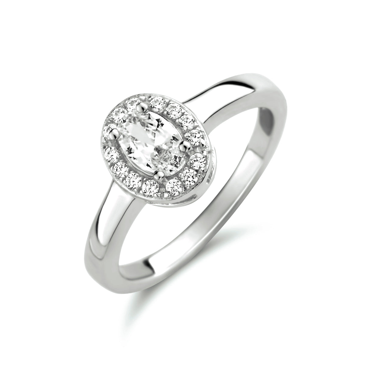 vDam Ring Zirkonia Zilver Gerhodineerd 1333645