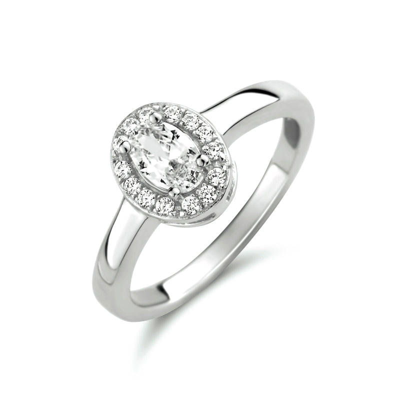 vDam Ring Zirkonia Zilver Gerhodineerd 1333645