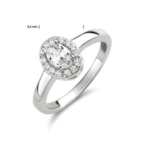 vDam Ring Zirkonia Zilver Gerhodineerd 1333645 Maat 17¼