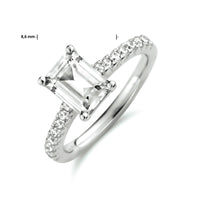 vDam Ring Zirkonia Zilver Gerhodineerd 1333655 Maat 17¼