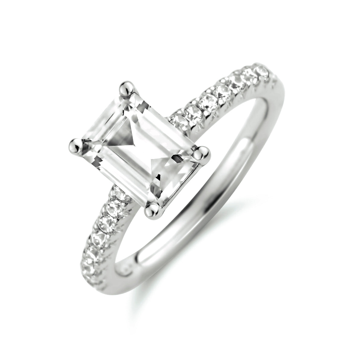 vDam Ring Zirkonia Zilver Gerhodineerd 1333655