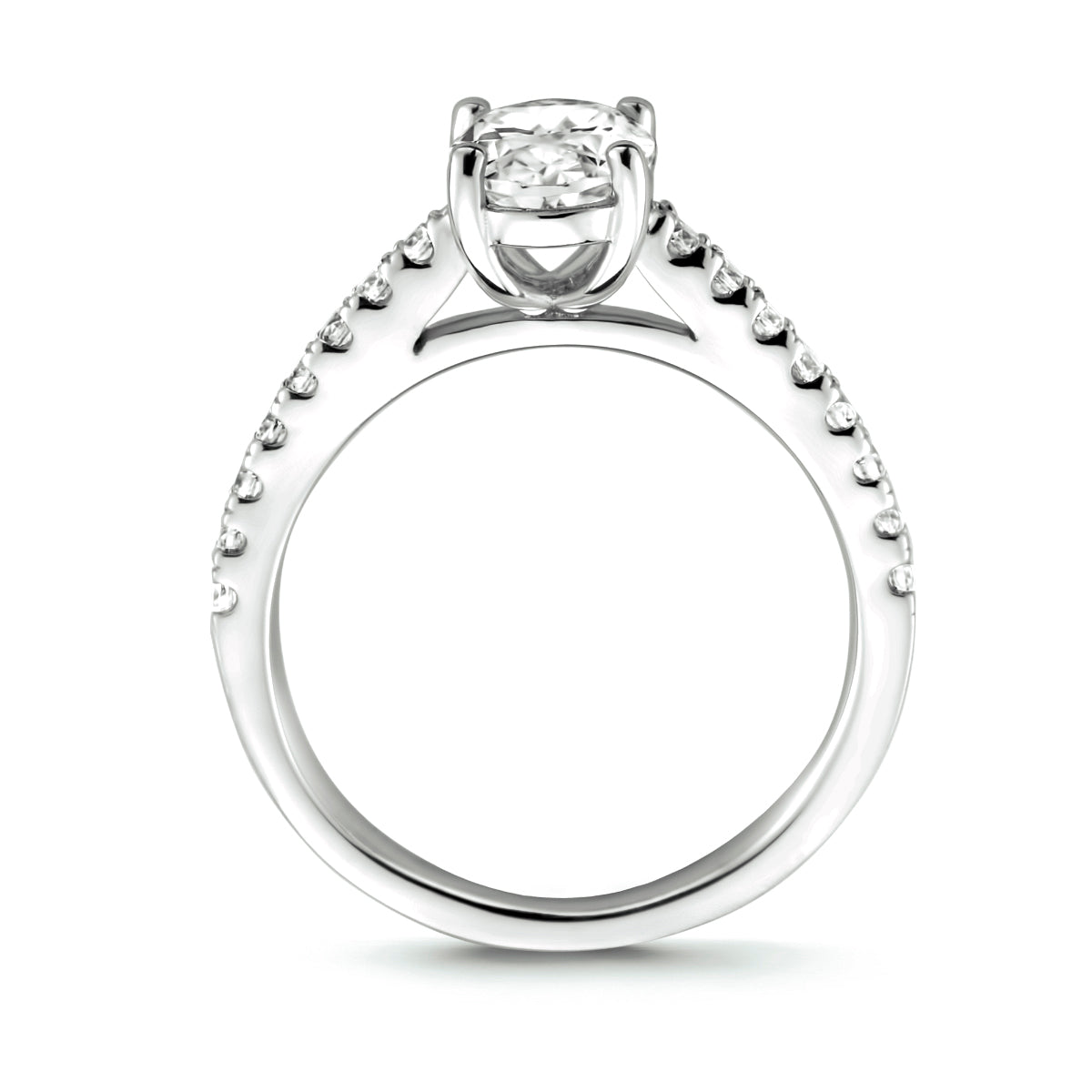 vDam Ring Zirkonia Zilver Gerhodineerd 1333661 Maat 17¾