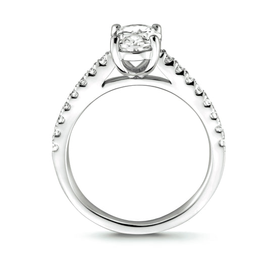 vDam Ring Zirkonia Zilver Gerhodineerd 1333661 Maat 17¾