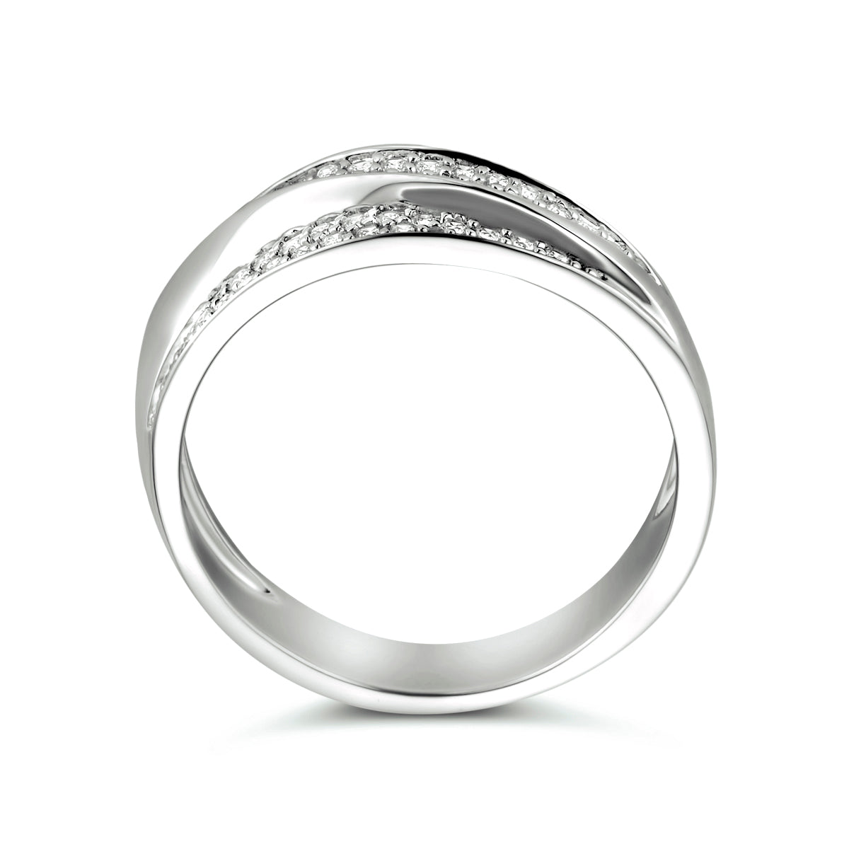 vDam Ring Zirkonia Zilver Gerhodineerd 1333739 Maat 19