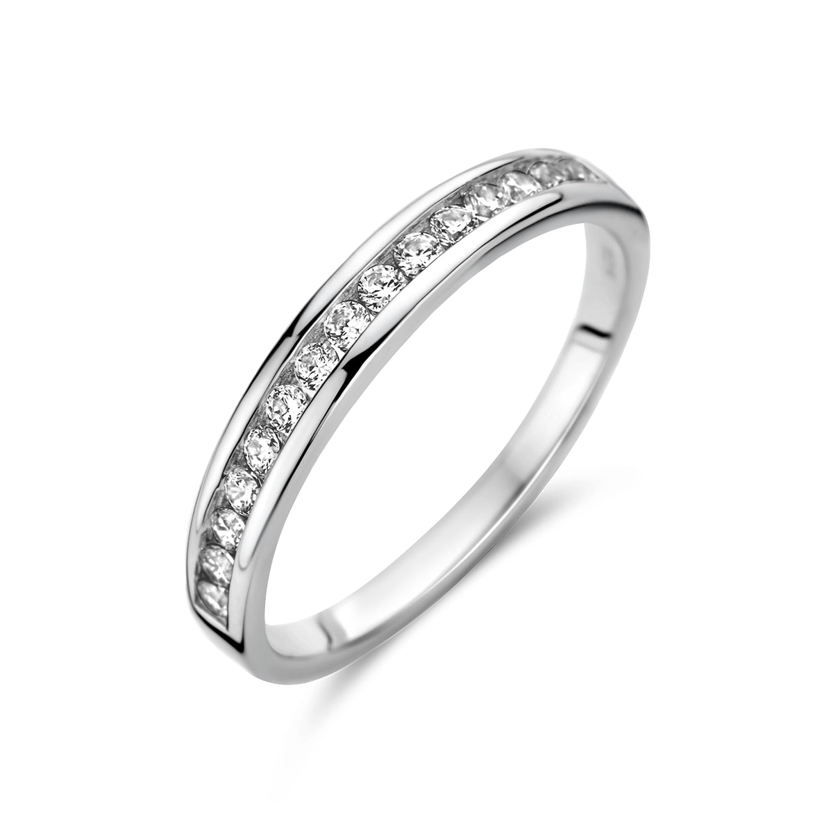 vDam Ring Zirkonia Zilver Gerhodineerd 1333895 Maat 18½