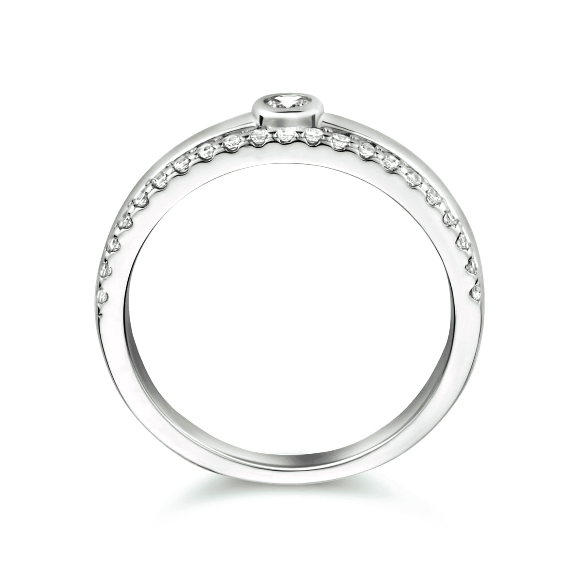 vDam Ring Zirkonia Zilver Gerhodineerd 1333985 Maat 16½