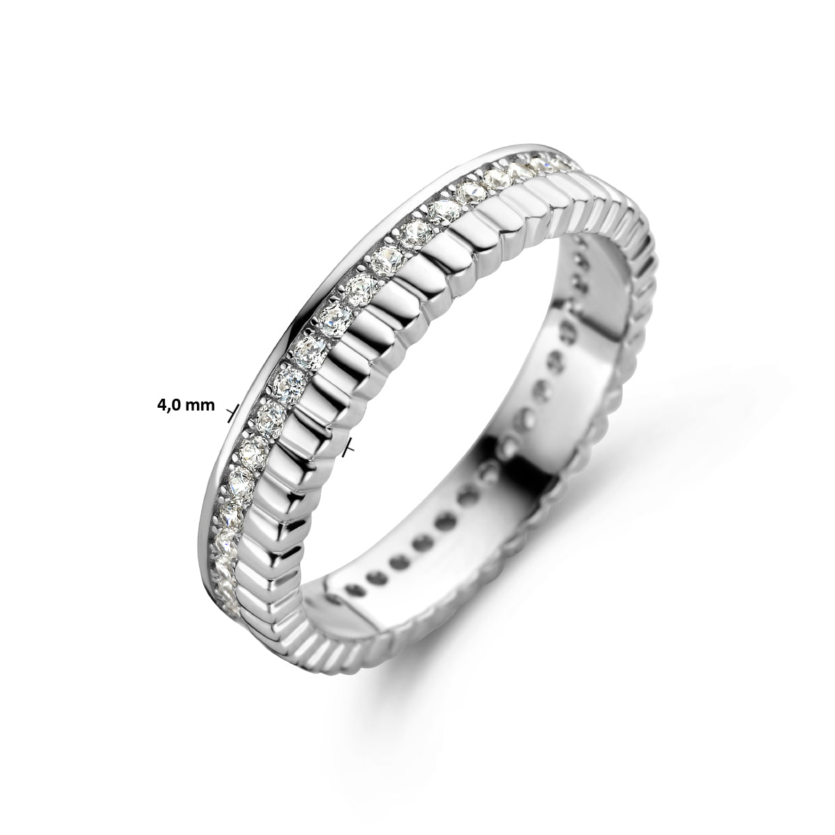 vDam Ring Zirkonia Zilver Gerhodineerd 1334779 Maat 16½
