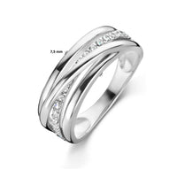 vDam Ring Zirkonia Zilver Gerhodineerd 1334977 Maat 18½