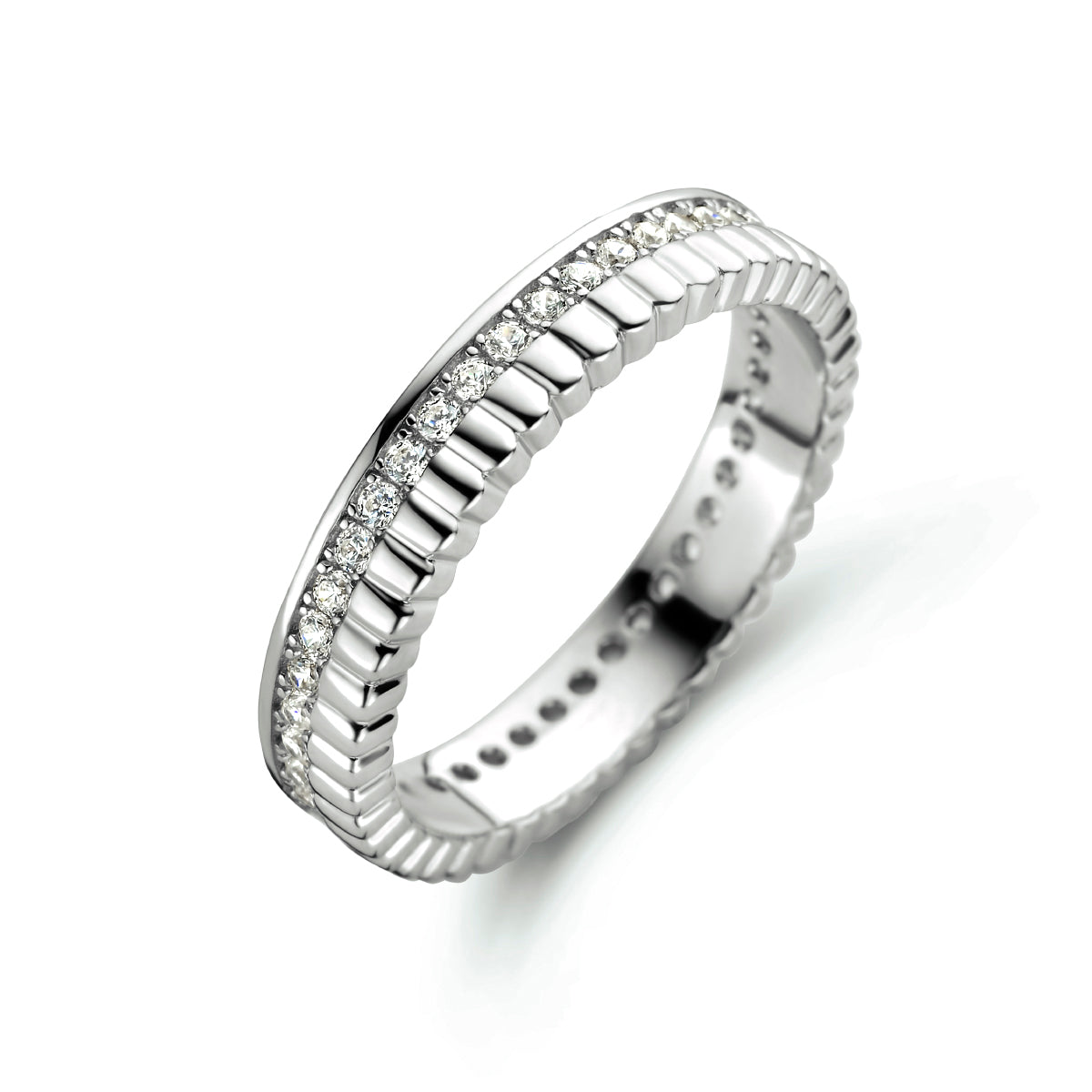 vDam Ring Zirkonia Zilver Gerhodineerd 1335000
