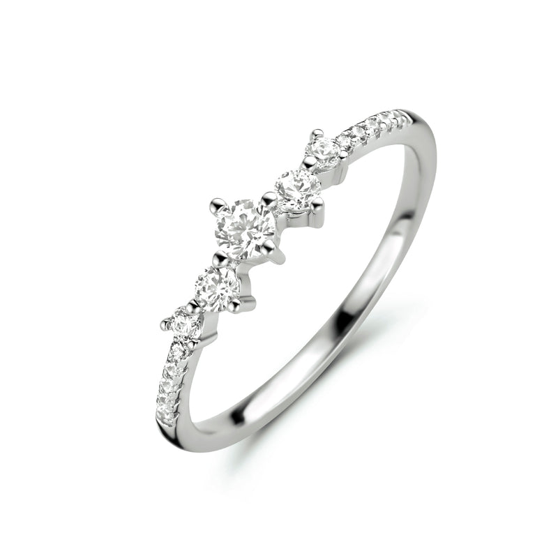 vDam Ring Zirkonia Zilver Gerhodineerd 1335008