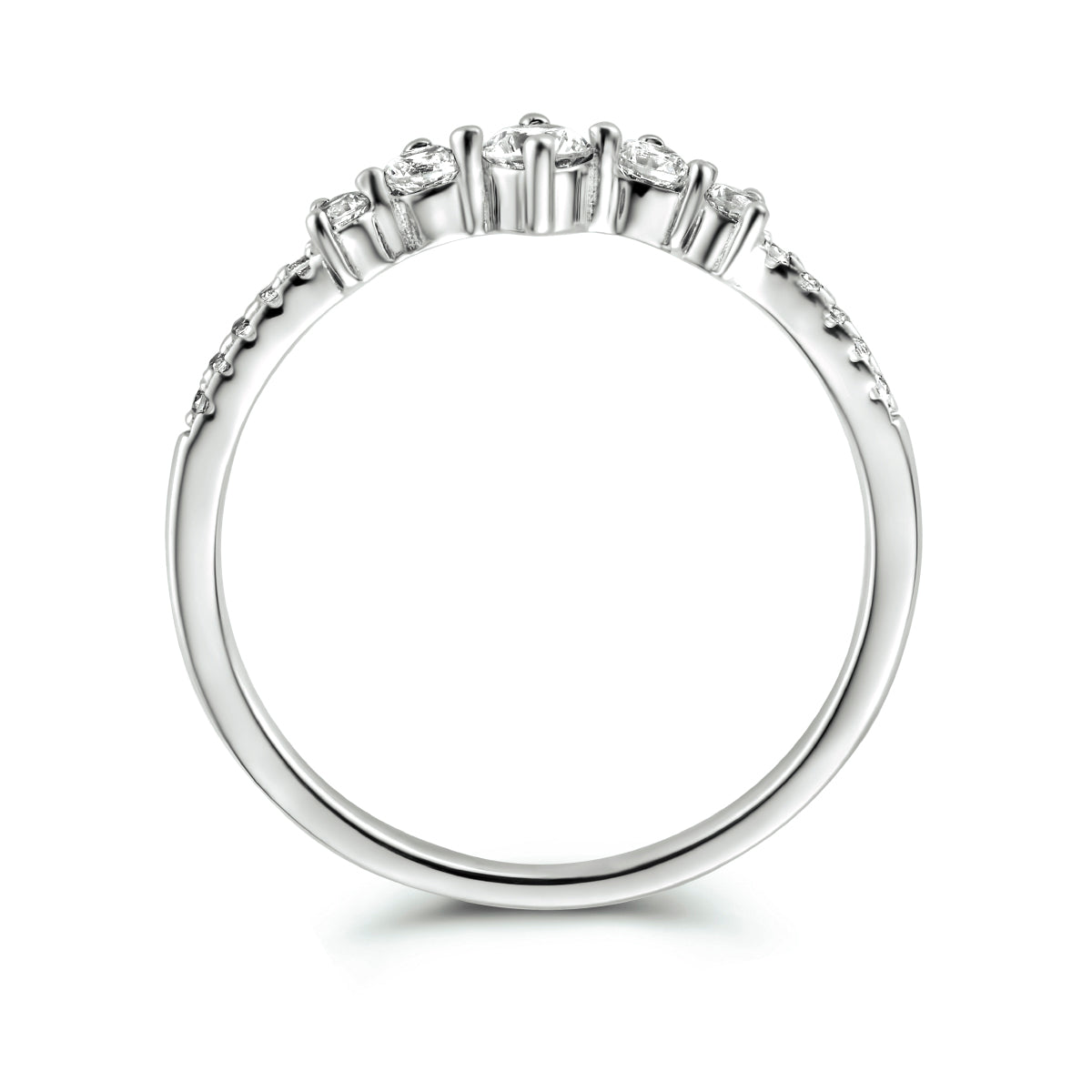 vDam Ring Zirkonia Zilver Gerhodineerd 1335009 Maat 18½