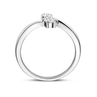 vDam Ring Zirkonia Zilver Gerhodineerd 1335303 Maat 16½