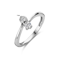 vDam Ring Zirkonia Zilver Gerhodineerd 1335305 Maat 17¾