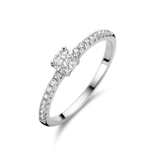 vDam Ring Zirkonia Zilver Gerhodineerd 1336124