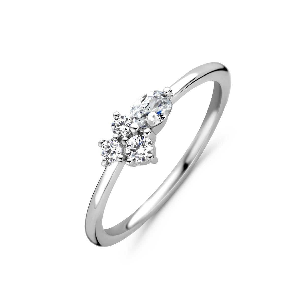 vDam Ring Zirkonia Zilver Gerhodineerd 1337645