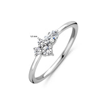 vDam Ring Zirkonia Zilver Gerhodineerd 1337647 Maat 18½