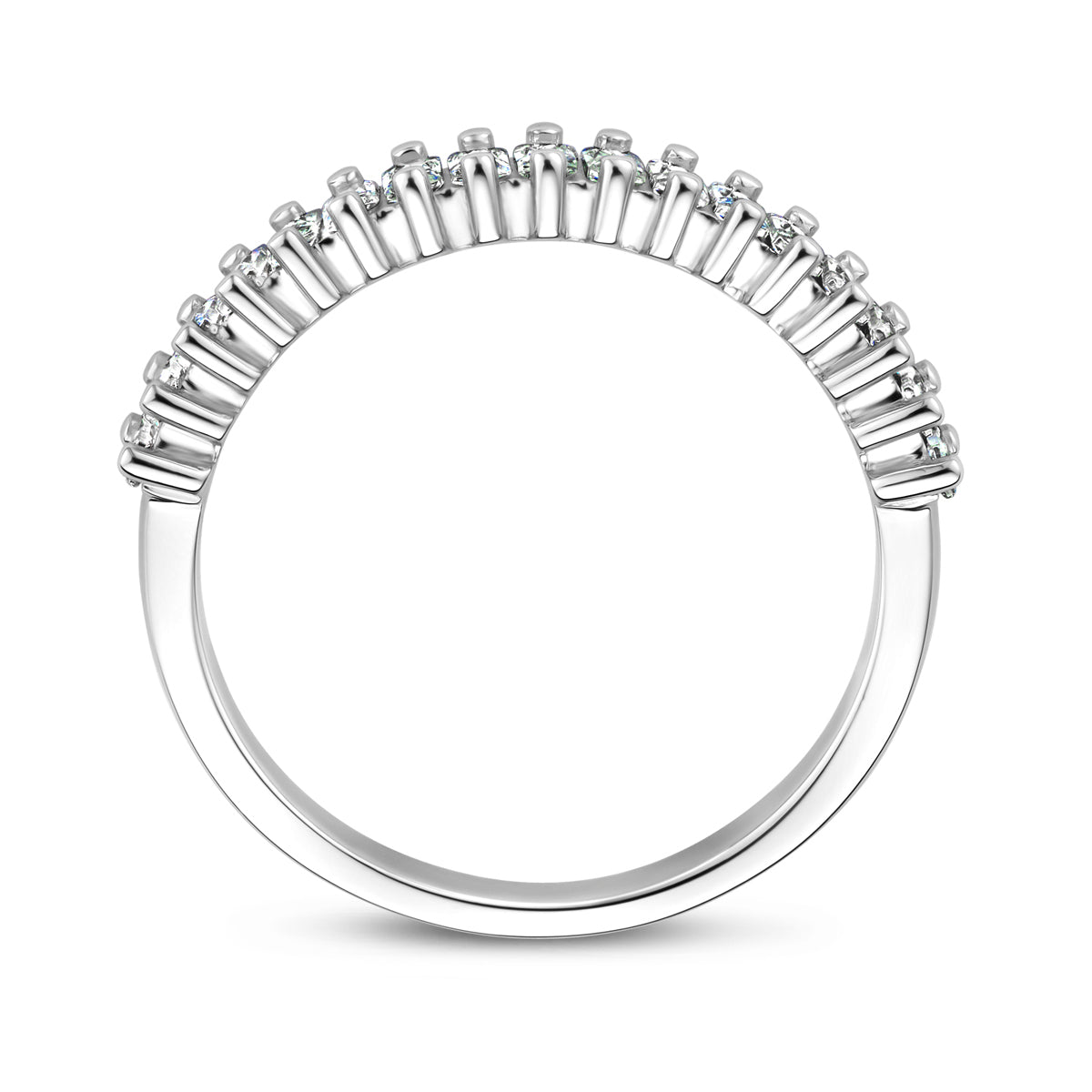 vDam Ring Zirkonia Zilver Gerhodineerd 1337650 Maat 17¾