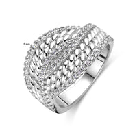 vDam Ring Zirkonia Zilver Gerhodineerd 1338240 Maat 16½