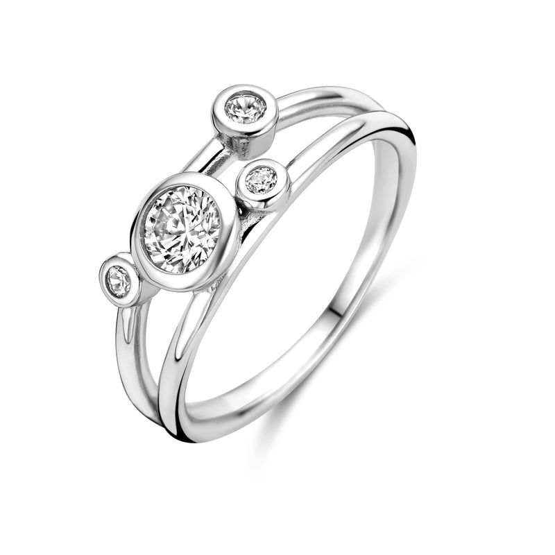 vDam Ring Zirkonia Zilver Gerhodineerd 1338284