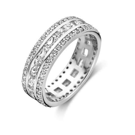vDam Ring Zirkonia Zilver Gerhodineerd 1338345