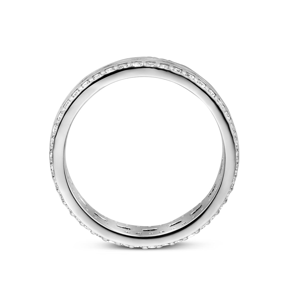 vDam Ring Zirkonia Zilver Gerhodineerd 1338349 Maat 19