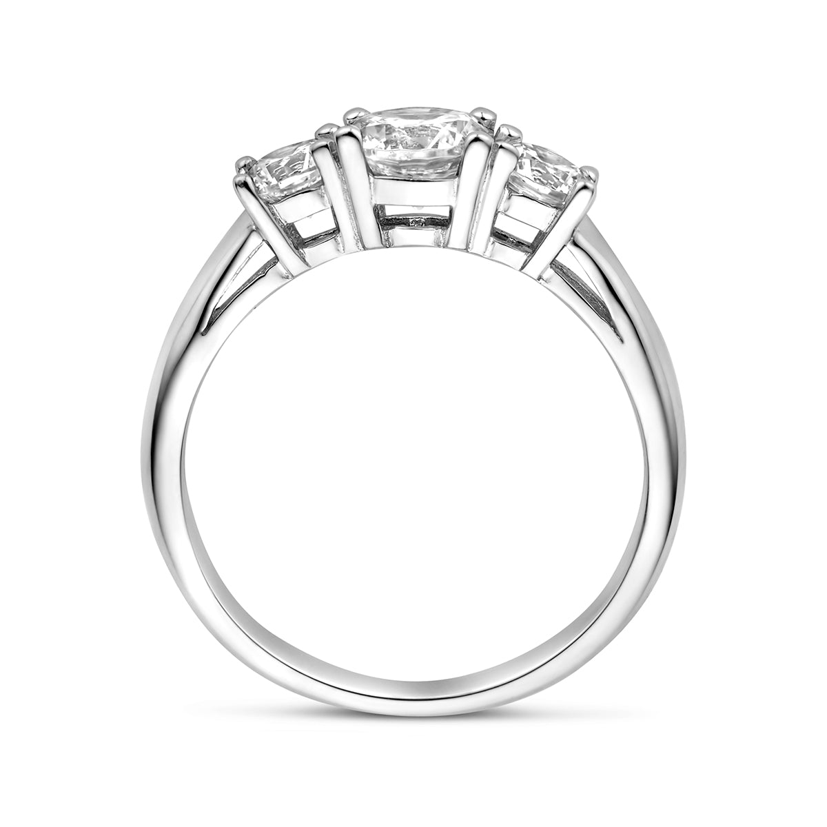 vDam Ring Zirkonia Zilver Gerhodineerd 1338351 Maat 17¼