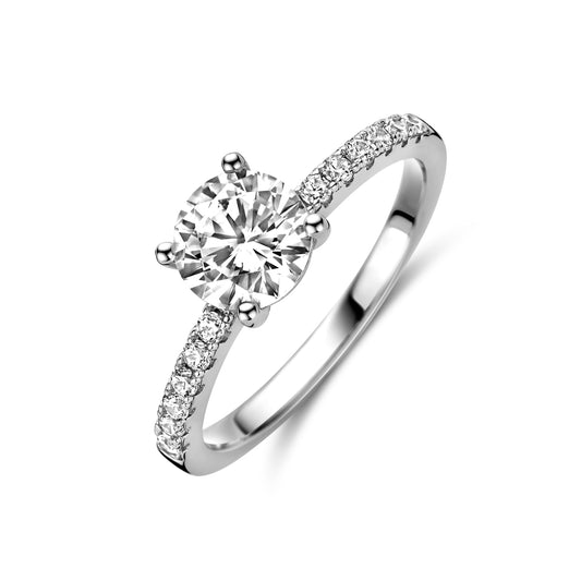 vDam Ring Zirkonia Zilver Gerhodineerd 1340194