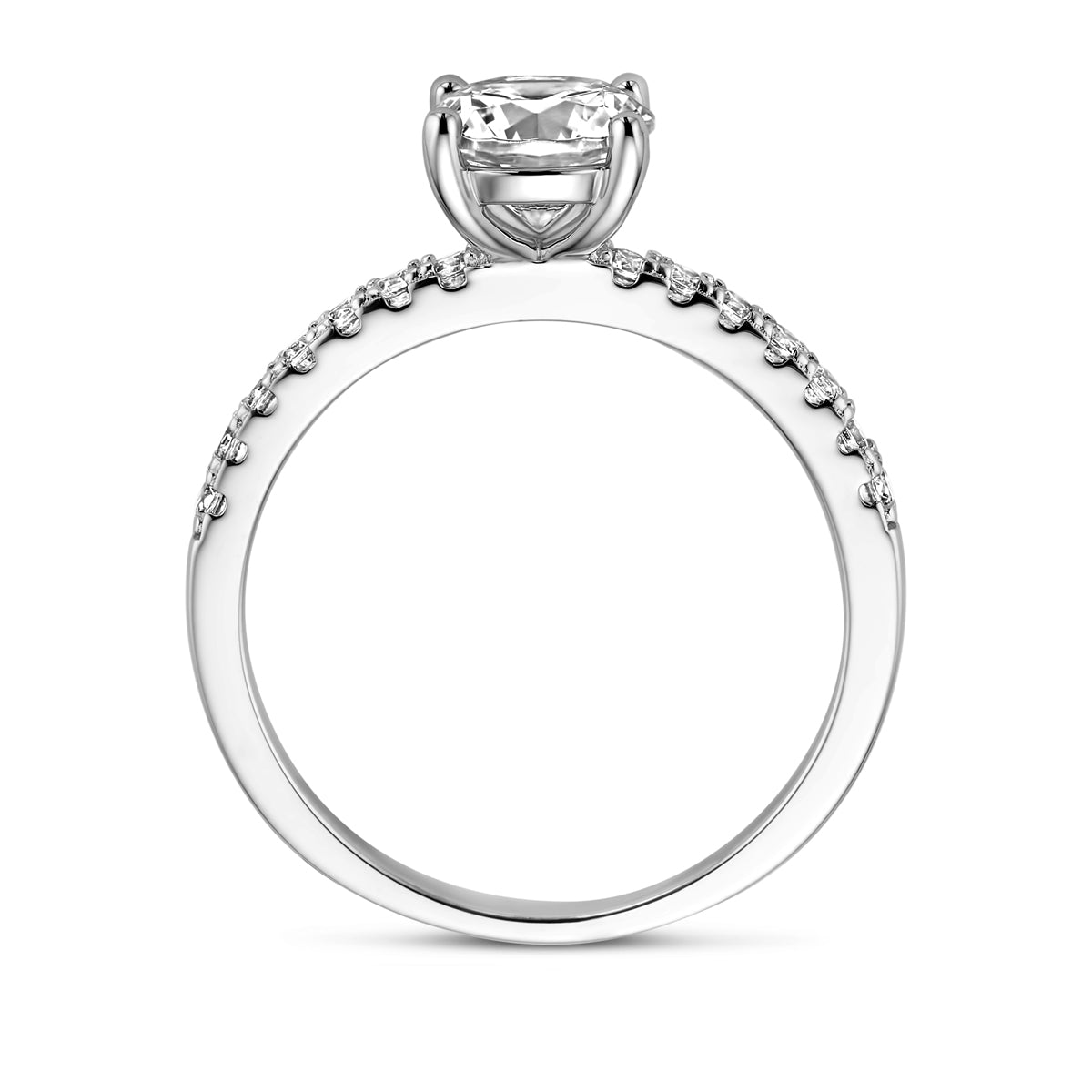 vDam Ring Zirkonia Zilver Gerhodineerd 1338533 Maat 18½