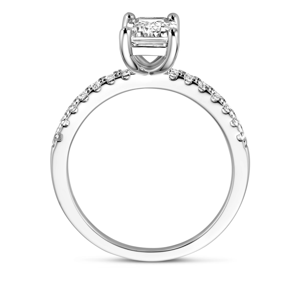 vDam Ring Zirkonia Zilver Gerhodineerd 1338535 Maat 17¼