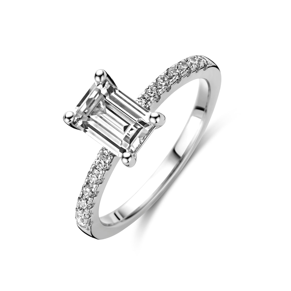 vDam Ring Zirkonia Zilver Gerhodineerd 1338537