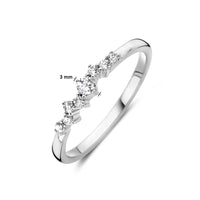 vDam Ring Zirkonia Zilver Gerhodineerd 1339020 Maat 16½