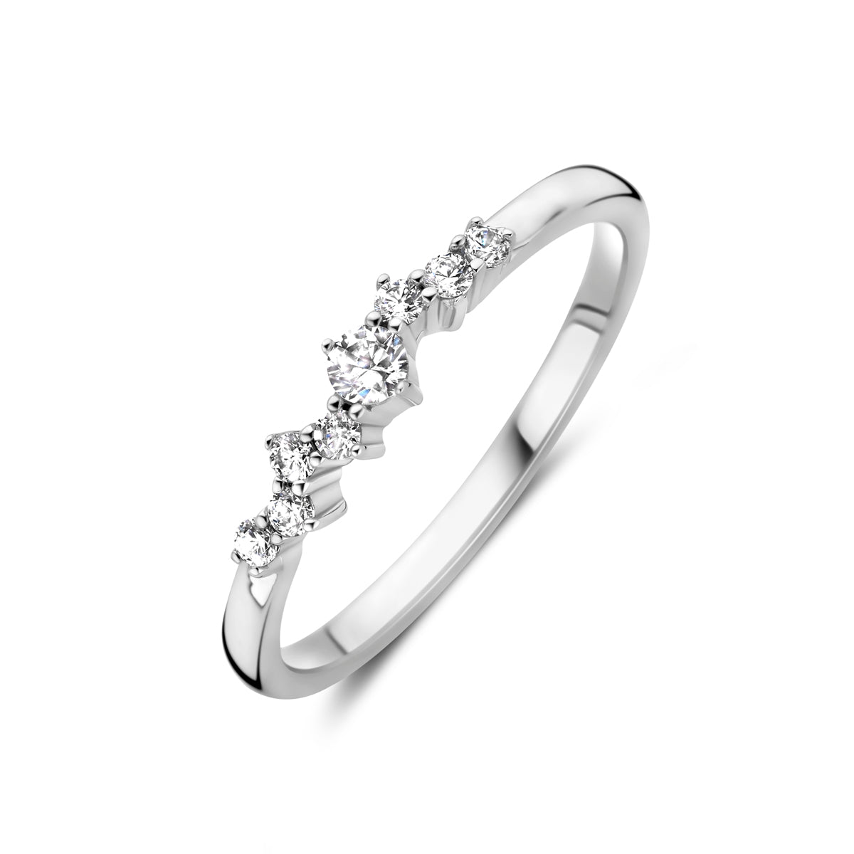 vDam Ring Zirkonia Zilver Gerhodineerd 1339021