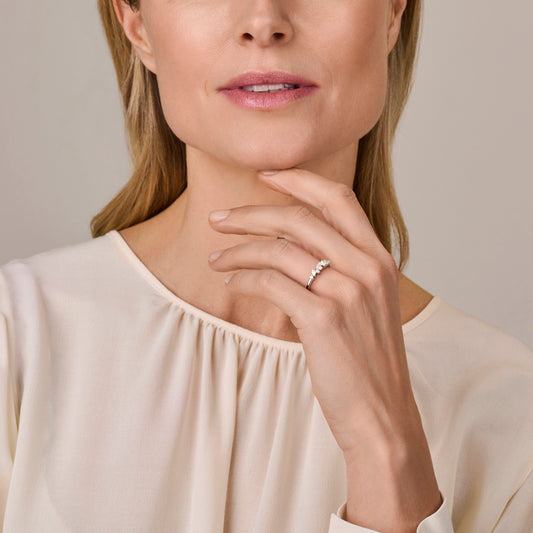 vDam Ring Zirkonia Zilver Gerhodineerd 1339137 Maat 16½