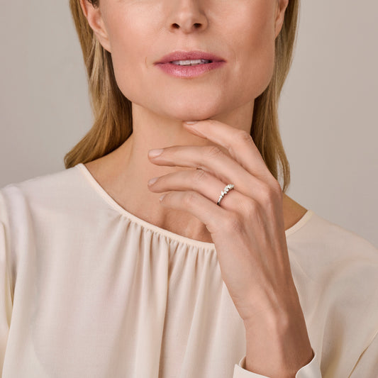 vDam Ring Zirkonia Zilver Gerhodineerd 1339139 Maat 17¾