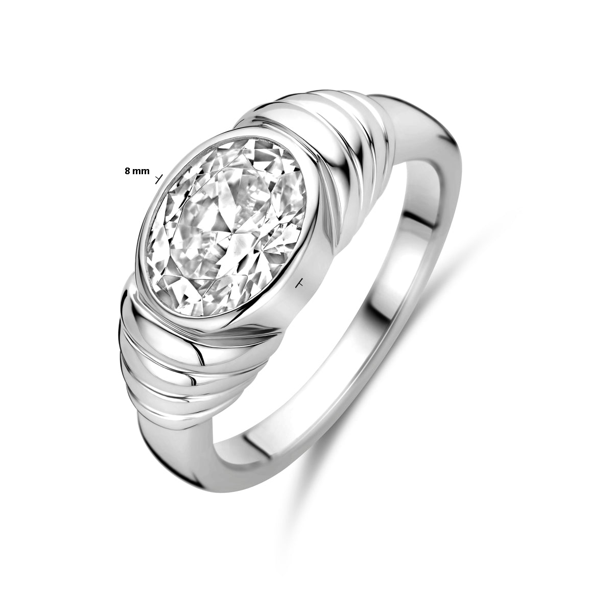 vDam Ring Zirkonia Zilver Gerhodineerd 1339165 Maat 16½