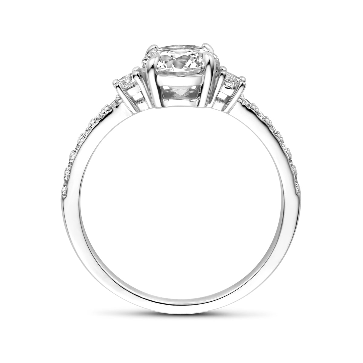 vDam Ring Zirkonia Zilver Gerhodineerd 1339214 Maat 18½