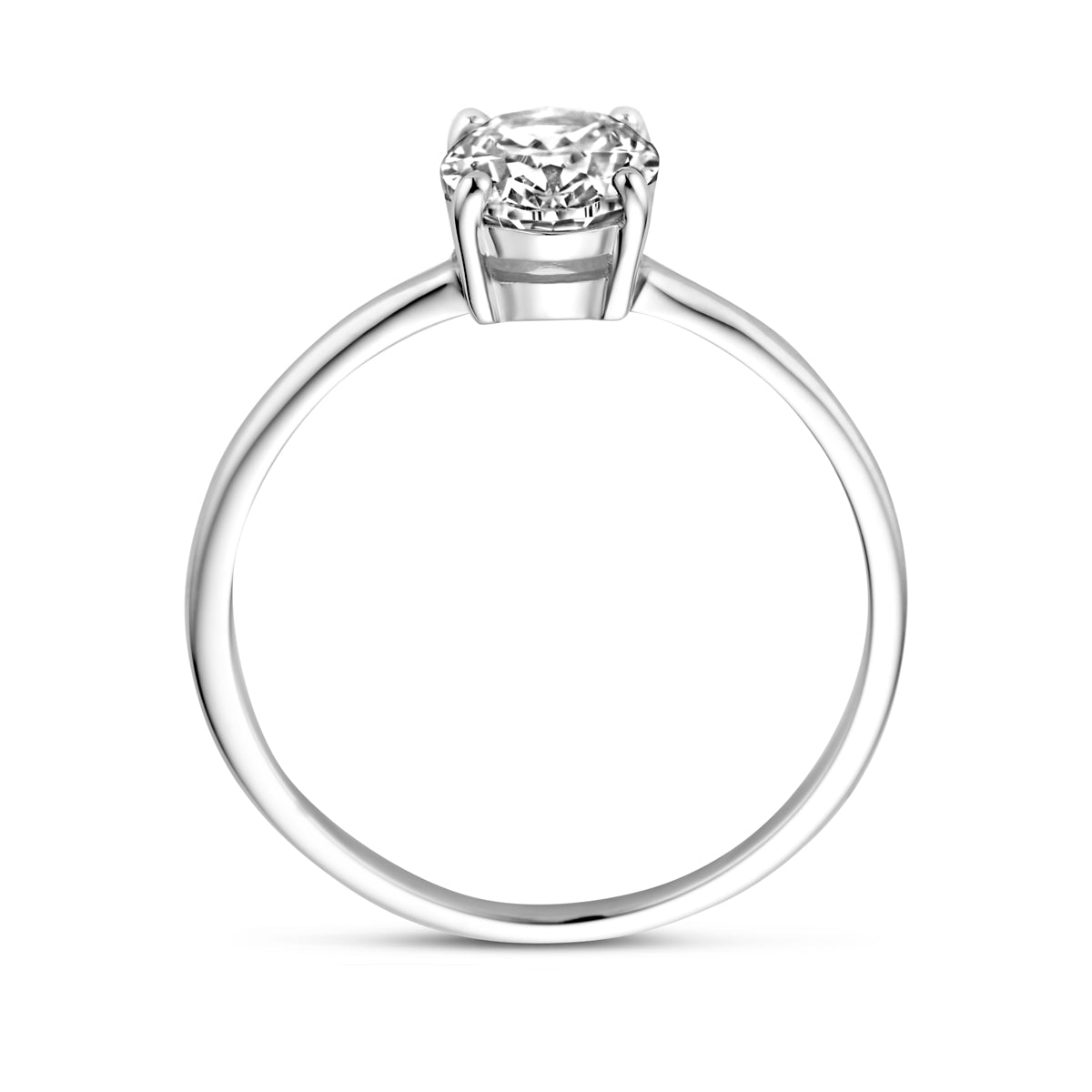 vDam Ring Zirkonia Zilver Gerhodineerd 1339373 Maat 19