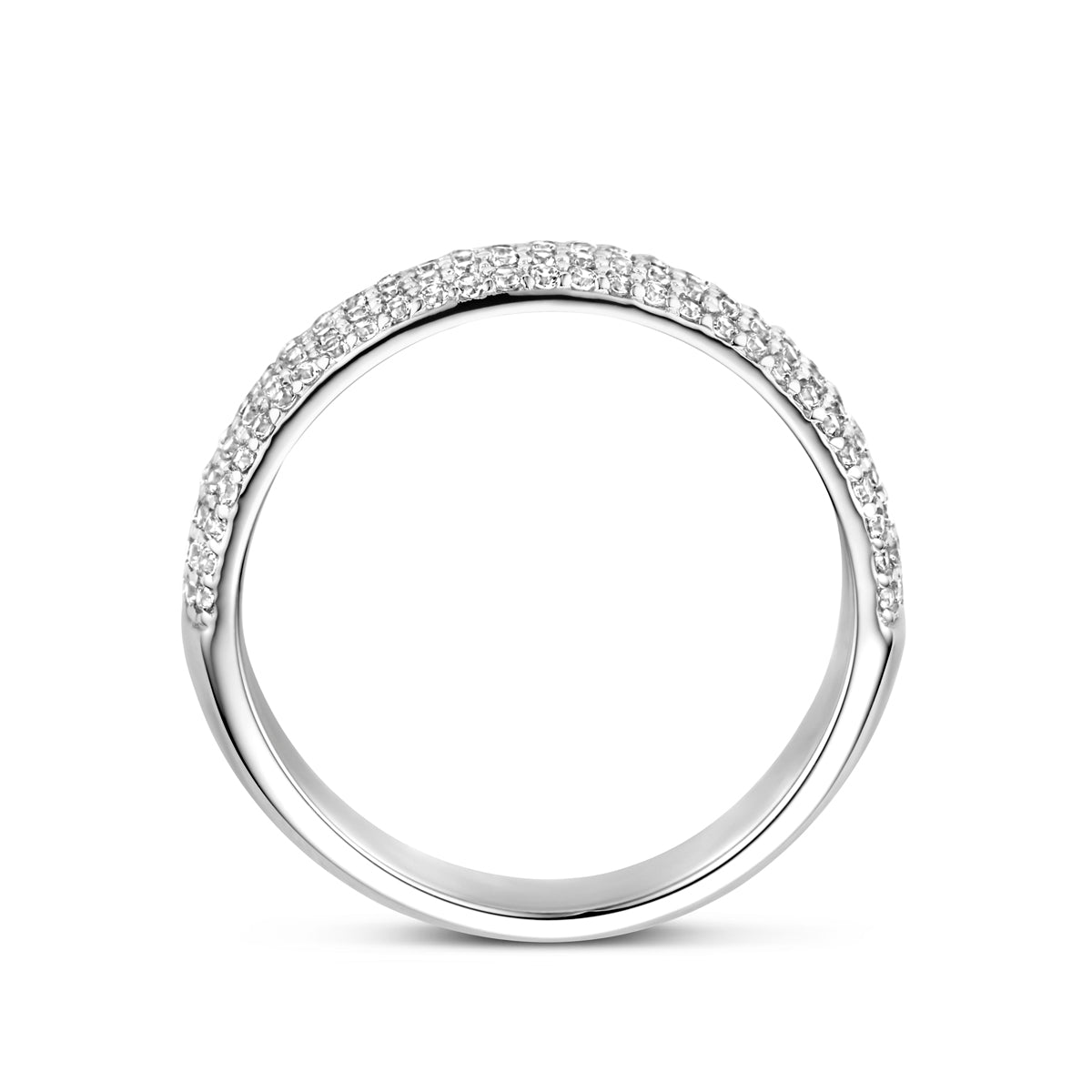 vDam Ring Zirkonia Zilver Gerhodineerd 1339385 Maat 17¼