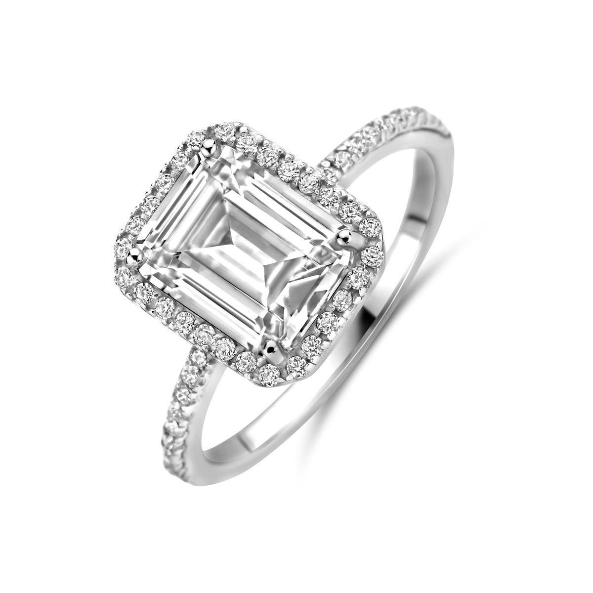 vDam Ring Zirkonia Zilver Gerhodineerd 1339443