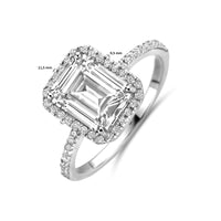 vDam Ring Zirkonia Zilver Gerhodineerd 1339444 Maat 17¼