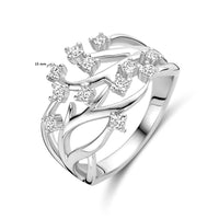 vDam Ring Zirkonia Zilver Gerhodineerd 1339495 Maat 17¾