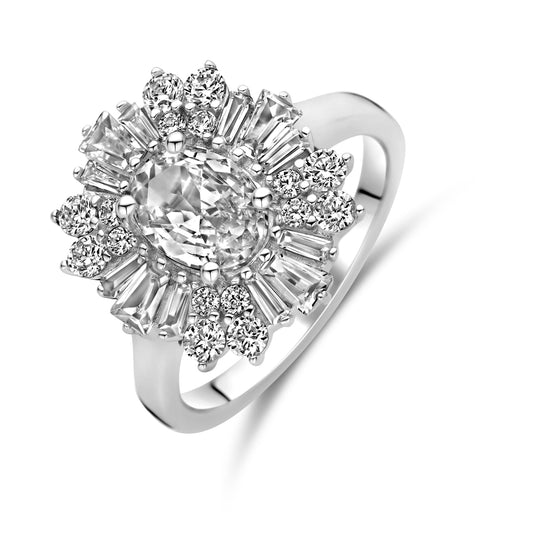 vDam Ring Zirkonia Zilver Gerhodineerd 1339573