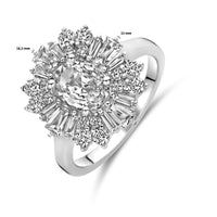 vDam Ring Zirkonia Zilver Gerhodineerd 1339574 Maat 19