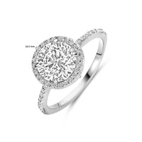 vDam Ring Zirkonia Zilver Gerhodineerd 1339704 Maat 17¼