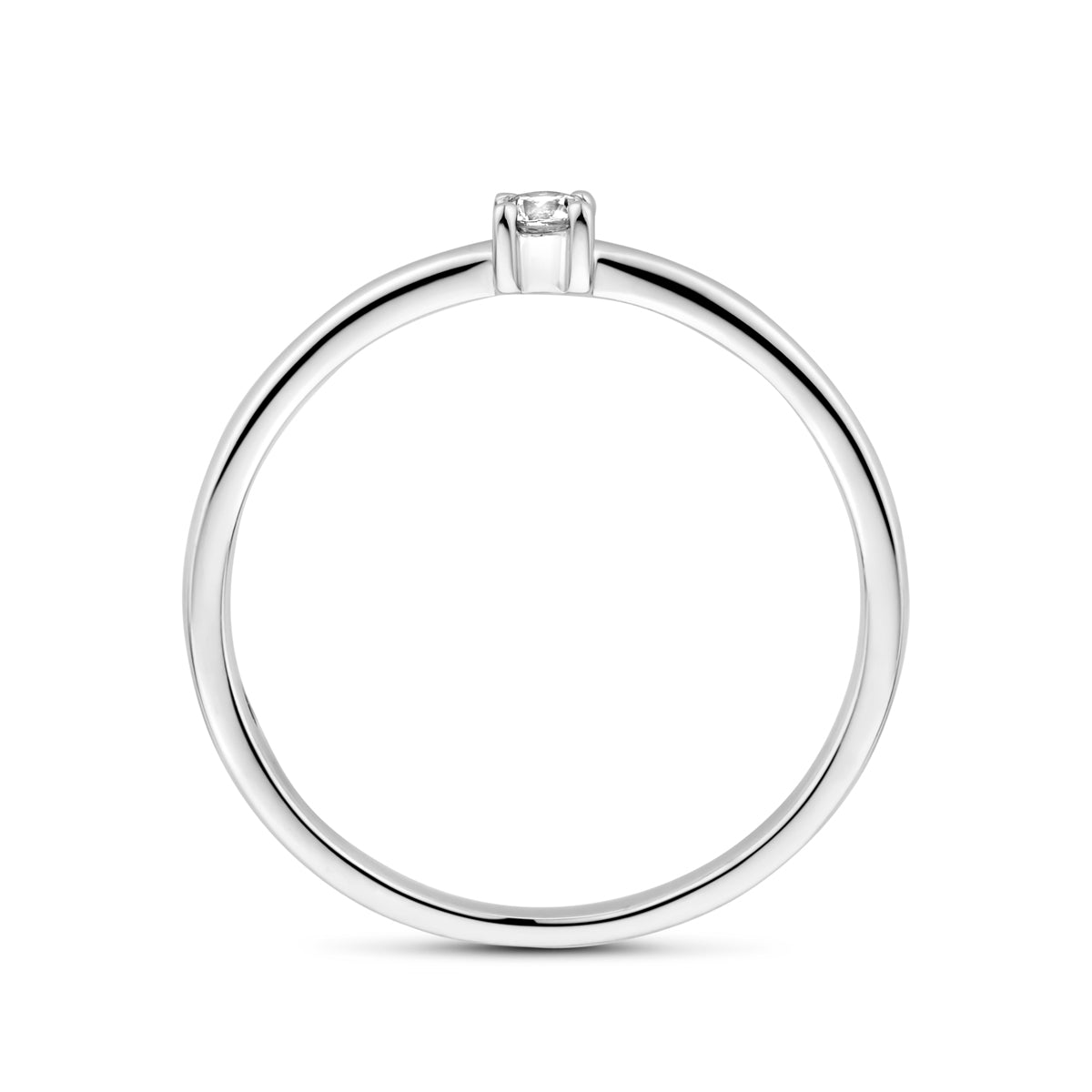 vDam Ring Zirkonia Zilver Gerhodineerd 1339763 Maat 16½