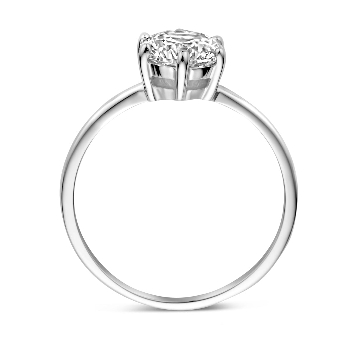 vDam Ring Zirkonia Zilver Gerhodineerd 1339962 Maat 16½